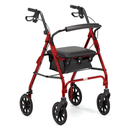 Lightweight Aluminium Rollator by Cinque Ports Mobility (Red Front)